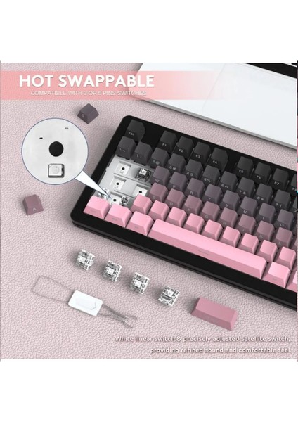 M87 White Switch Mekanik Rgb Rapid Trigger E-Sports Profesyonel Gaming Oyuncu Klavye Attack Shark