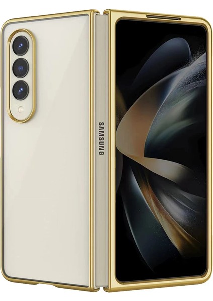 Samsung Galaxy Z Fold 3 Kılıf Fold Element Kapak - Gold Ferrg
