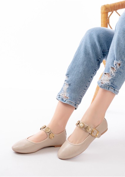 Bej Baret Tokalı Günlük Bayan Ayakkabı fiyatları