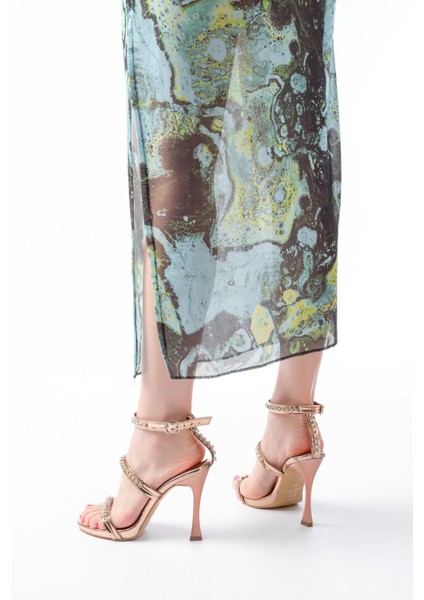 Rose Taşlı Platformlu Topuklu Kadın Ayakkabı fiyatları