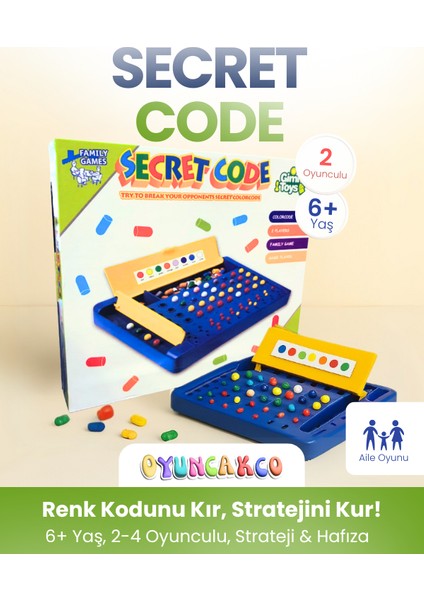 Secret Code Renk Kodunu Kırma Oyunu | 6+ Yaş Strateji & Zeka Oyunu