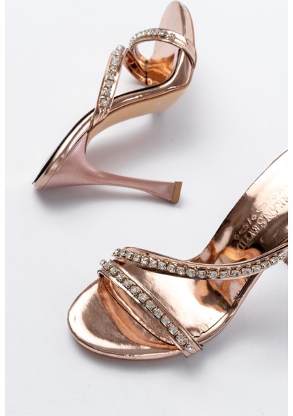 Kadın Rose Taşlı Platformlu Topuklu Terlik indirimleri