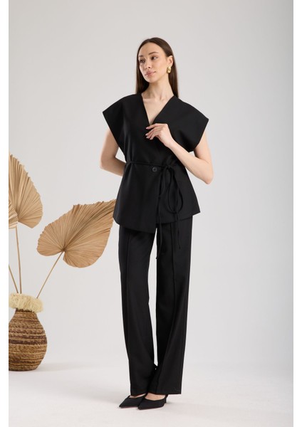 Yelek Pantolon Alt Üst Kadın Takım