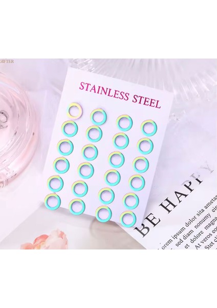 Çok Renkli Halka Saplama Küpe fırsatları