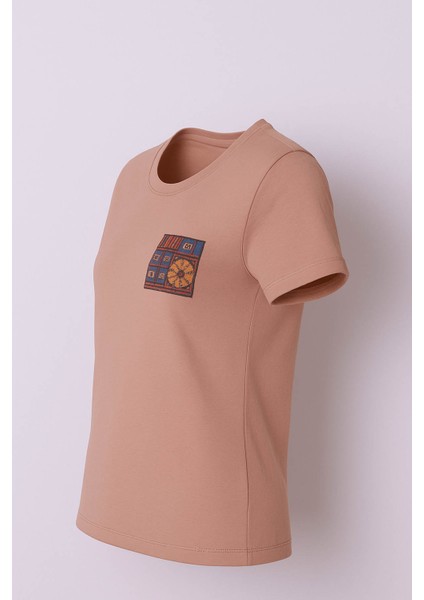 Etnik Desen Vizon Kadın T-Shirt modelleri