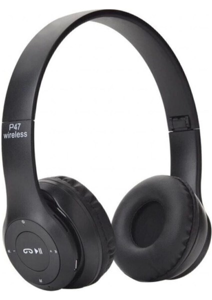 P47 Wireless Bluetooth 5.0 Kablosuz Extra Bass - Fm Radyo Kafa Üstü Kulaklık