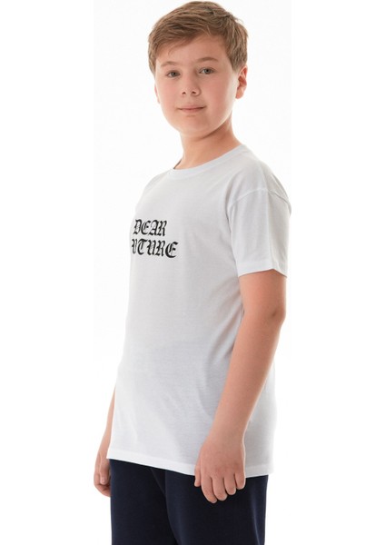 Dear Future Yazı Baskılı Erkek Çocuk Tişört fiyatları