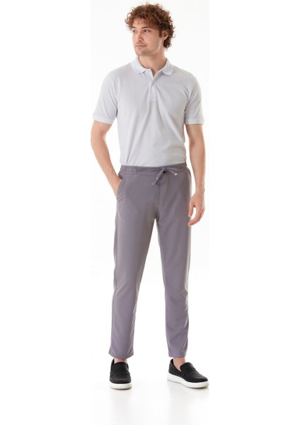 Beli Bağlamalı Düğmeli Jogger Pantolon