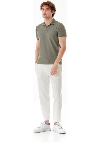 Waffle Kumaş Slim Fit Polo Yaka Tişört