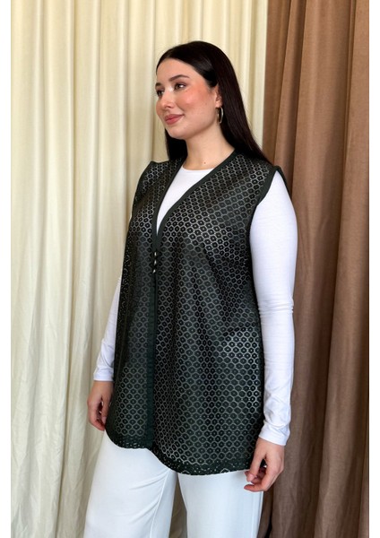 Kadın B.beden Dantelli Kısa Yelek fiyatları