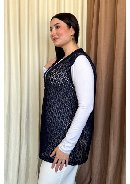 Kadın B.beden Dantelli Kısa Yelek fiyatları