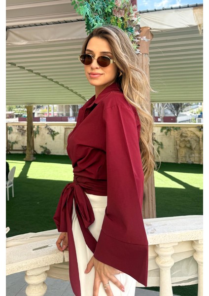 Kadın Yandan Bağlamalıgömlek 21137 modelleri