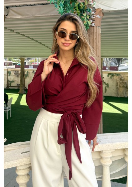 Kadın Yandan Bağlamalıgömlek 21137 indirimleri