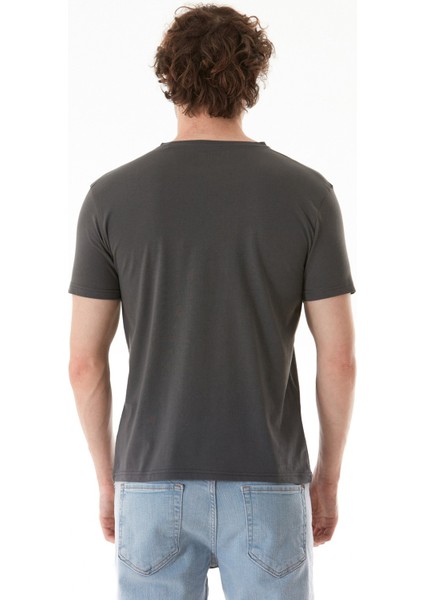 Boston Yazı Baskılı Bisiklet Yaka Tişört fırsatları