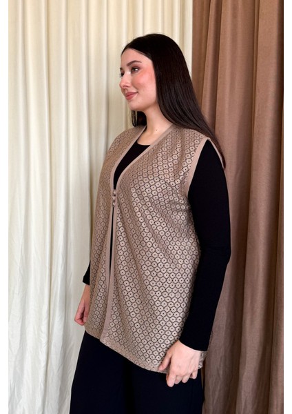 Kadın B.beden Dantelli Kısa Yelek fiyatları