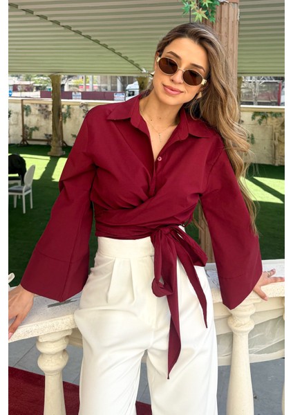 Kadın Yandan Bağlamalıgömlek 21137 fiyatları