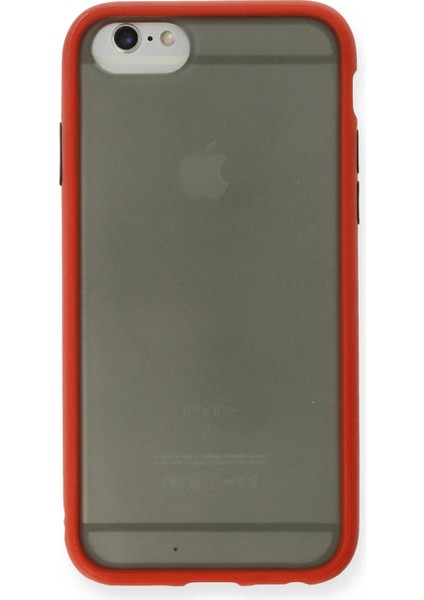 Apple iPhone 6 Kılıf Montreal Silikon Kapak - Kırmızı Ferrg