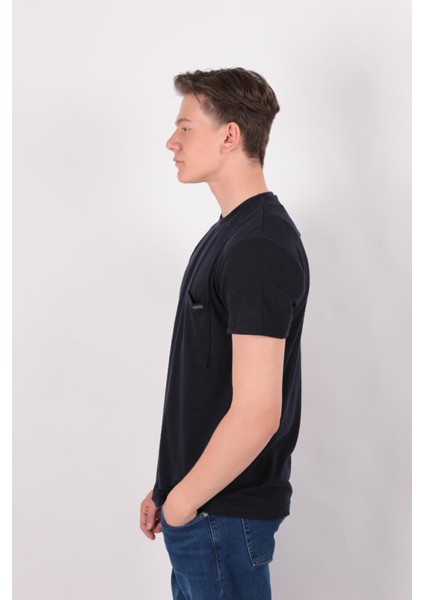 FP24B2042 Cepli Bis Yaka Erkek T-Shirt
