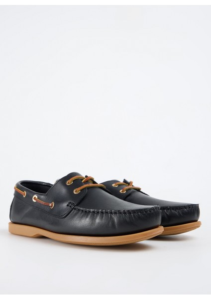 Deri Siyah Erkek Loafer Claw