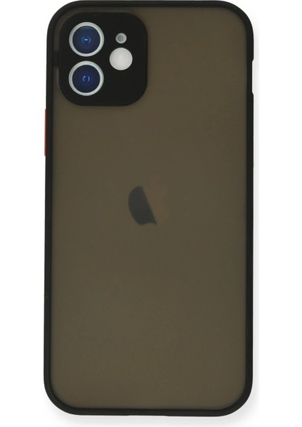 Apple iPhone 12 Mini Kılıf Montreal Silikon Kapak - Siyah Ferrg