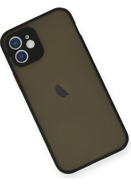 Apple iPhone 12 Mini Kılıf Montreal Silikon Kapak - Siyah Ferrg