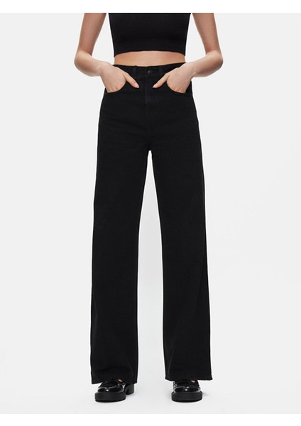 Kadın Vıonne H Geniş Paça Yüksek Bel Jean Pantolon fiyatları