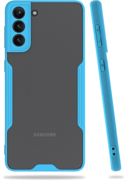 Samsung Galaxy S21 Plus Kılıf Platin Silikon - Mavi Ferrg