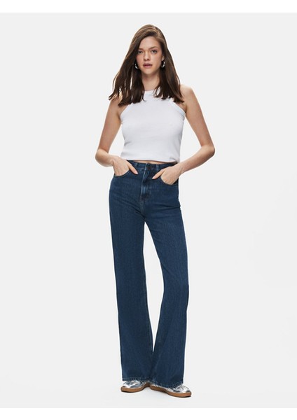 Kadın Vıonne H Geniş Paça Yüksek Bel Jean Pantolon