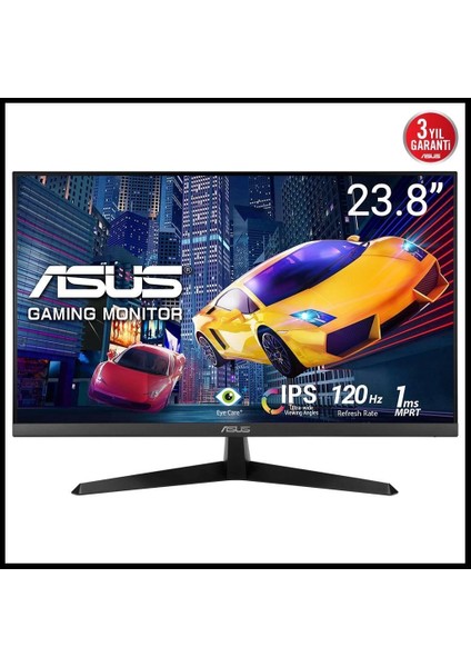 VY249HGR 23.8" 1ms, 120hz, Full Hd, Hdmı, D-Sub, IPS Led, , Mavi Işık Filtresi, Eye Care, Gamıng Monitör
