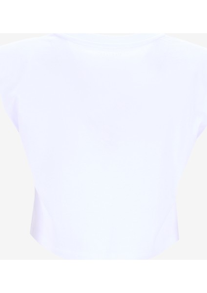 Bisiklet Yaka Düz Beyaz Kadın T-Shirt M5SL-TST1170 fiyatları