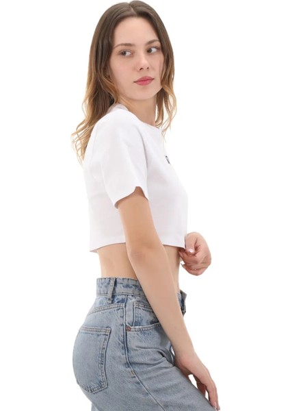 VN000P5VWHT1-W Style 76 Iı Crew Cro Beyaz Yuvarlak Yaka Normal Düz Kadın T-Shirt modelleri