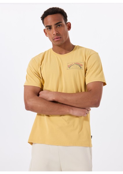 Orıgınal Arch Premıum Ww 24A521515 Sarı Bisiklet Yaka Regular Fit Düz Erkek T-Shirt