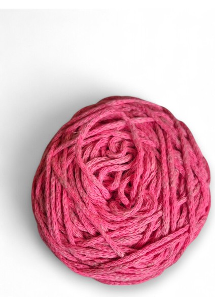 Pembe Renkli Pamuk Makrome El Örgü İpi (200 Gr.)