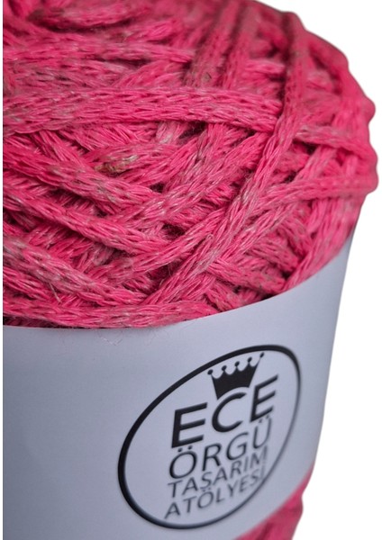 Pembe Renkli Pamuk Makrome El Örgü İpi (200 Gr.)