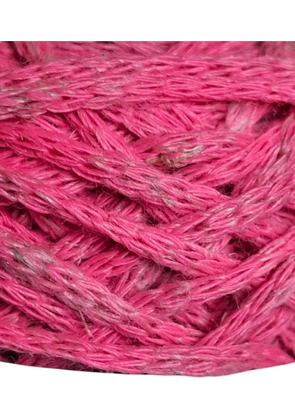 Pembe Renkli Pamuk Makrome El Örgü İpi (200 Gr.)