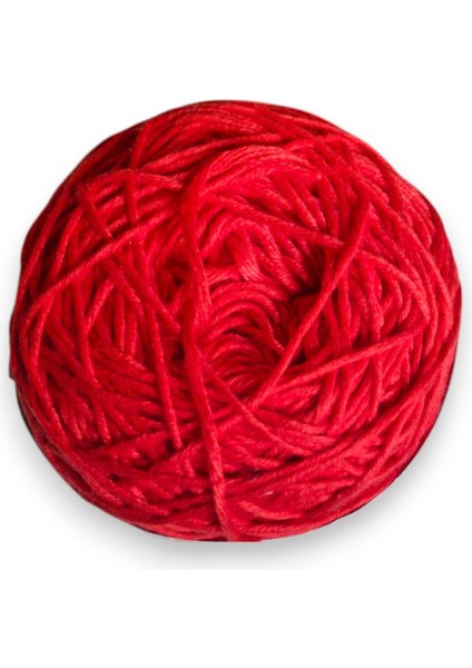 Nar Çiçeği Renginde, Büklümlü, %50 Bambu %50 Koton El Örgü İpi (200 Gr.)