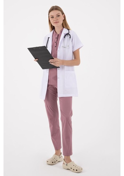 Beyaz Tunik Boy, Kısa Kol, Klasik Yaka, Doktor Önlüğü modelleri