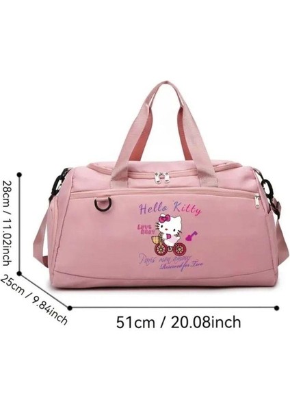 Hello Kitty Pembe Büyük Kapasiteli Seyahat Çantası