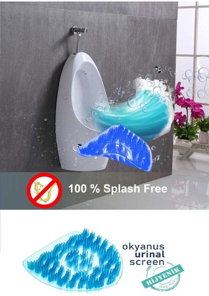 180 Adet Okyanus Kokulu Pisuvar Süzgeci – Lavabo Yer Gideri Koku Giderici Hijyenik Tuvalet Matı