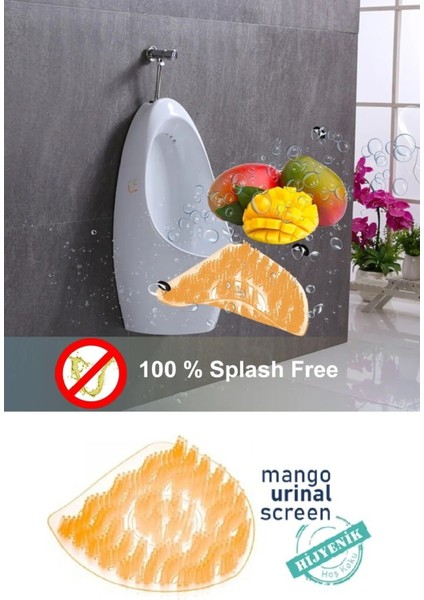 48'li Set Mango Kokulu Pisuvar Süzgeci – Lavabo Yer Gideri Koku Giderici Hijyenik Tuvalet Matı