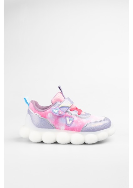Kız Çocuk Pembe Işıklı Balloon Sneaker