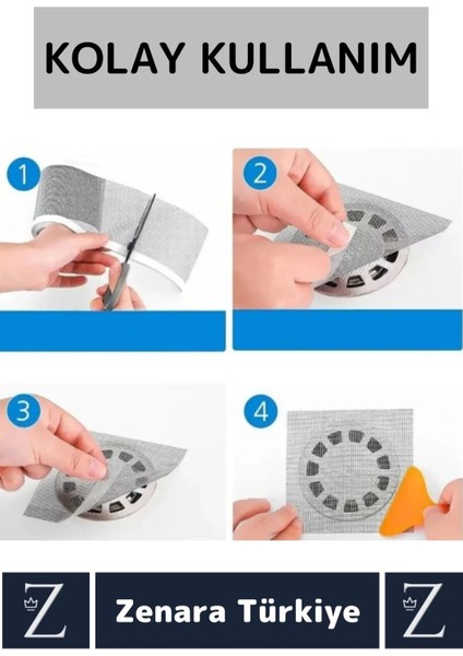 Suya Dayanıklı 0.55MM Delikli Sineklik Tamir Kiti Gider Süzgeci Saç Kıl Ayırıcı 12CM x 4metre 10ADET fiyatları