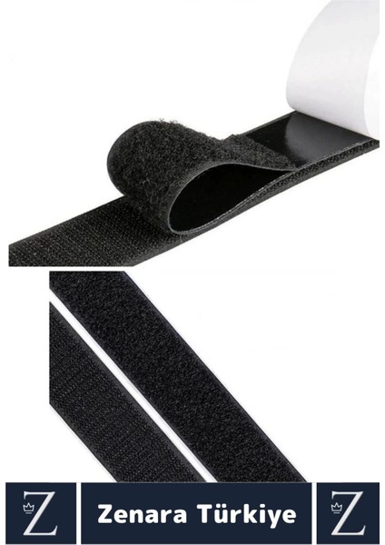 Montaj Gerektirmez Iz Bırakmaz Süper Güçlü Çok Amaçlı Cırt Cırtlı Sihirli Bant 25MM x 2metre 10 Adet