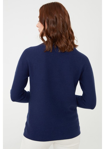 Kadın Dikişsiz Örgü Kazak 02421280 Lacivert fiyatları