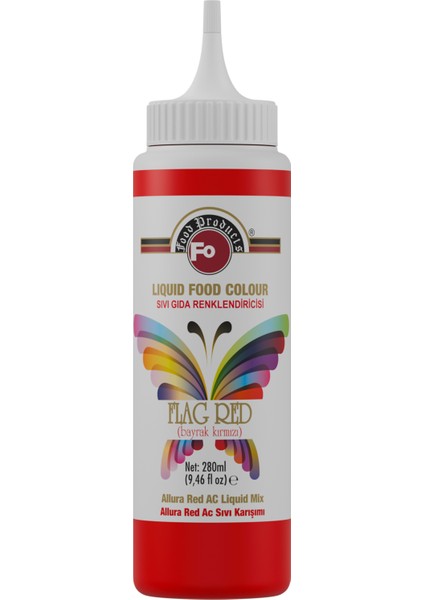 Sıvı Bayrak Kırmızısı Gıda Boyası 280 ml