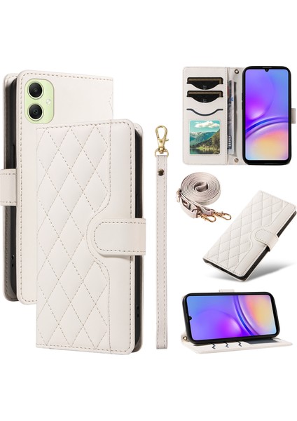 Samsung Galaxy A05 4g Cüzdan Eşkenar Dörtgen Deri Telefon Kılıfı Askılı (Yurt Dışından)