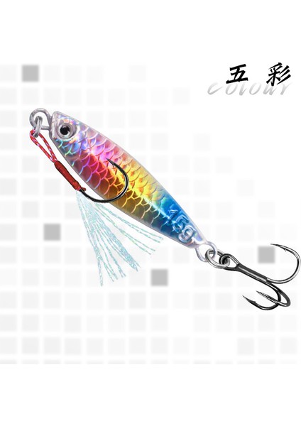 Balık Pulu Desen Yol Cazibesi Uzun Döküm Aşağı Yüzen Mavi Küçük Demir Plaka Payetler Cazibesi Deniz Balıkçılığı Sahte Yem Yol Cazibesi (Yurt Dışından)