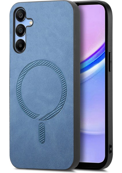 Samsung Galaxy A15 4g / A15 5g Deri Ten-Dokunmatik Telefon Kılıfı Magsafe ile Uyumlu (Yurt Dışından)