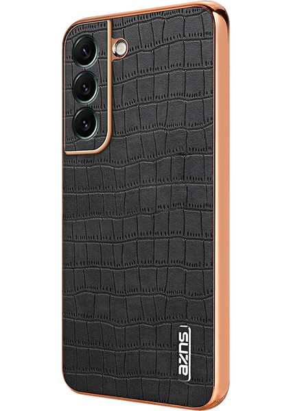 Samsung Galaxy S22 Plus 5g Timsah Dokulu Pu+Tpu Düşmeyi Önleyici Telefon Kapağı (Yurt Dışından)