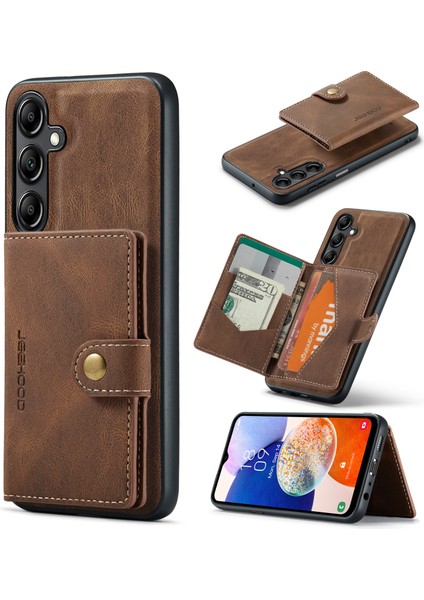 Samsung Galaxy A13 5g Çıkarılabilir Kart Tutucu Kickstand Deri + Tpu Telefon Kapağı (Yurt Dışından)